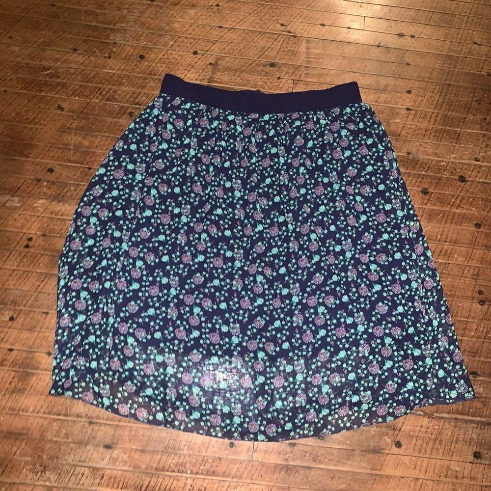 Lularoe Jill layered semi sheer elastic waist 2x modest skirt